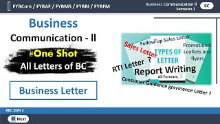 Types of Business Letter in Business communication  Fybcom sem 2  business communication sem 2 [upl. by Eizzo]