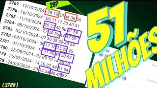 MEGA SENA 51 MILHÕES  FECHAMENTO C2788 megasenaacumulada dicasmegasena [upl. by Moises467]
