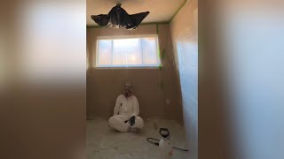 DIY  Removing Popcorn Ceiling [upl. by Anitsrhc]