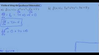 derivadas parciales 01 funciones de varias variables [upl. by Bucella122]