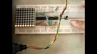 8x8 LED Matrix  74HC595 Shift Registers  Testing Circuit with Manual Control [upl. by Alesandrini]