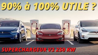 Est ce utile de charger de 90 à 100  Superchargeur V3 250 kW  Voiture électrique tesla model 3 [upl. by Lucia]