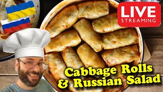 Ukrainian Stuffed Cabbage Rolls quotGolubtsi  Holubtsi  Halupki  Golumpkiquot  Russian Salad [upl. by Edvard387]