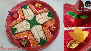 New Aarti Thali Decoration idea 2023  Thali Decoration  Art  thali [upl. by Ehcrop]