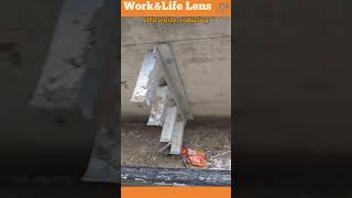 A mechanical cable puller hauls a large electrical cable into a building [upl. by Ahsia]