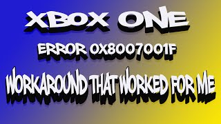 XBOX ONE ERROR 0x8007001F GAME FIX THAT WORKED FOR ME NEW XBOX ONE PREVIEW DASHBOARD [upl. by Yahsat]