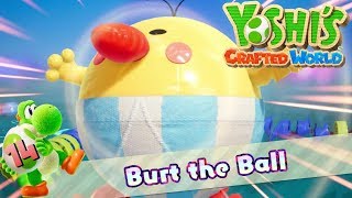 Yoshis Crafted World 100 Walkthrough 14  Burt The Ball ChillyHot Isles Boss Fight [upl. by Ydnagrub]