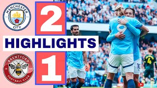 Manchester City vs Brentford 21 All GOALS amp Extended HIGHLIGHTS  Haaland 2 Goals [upl. by Turk]