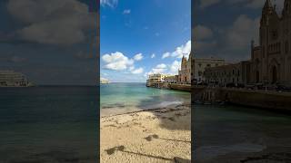 Relaxing day from Balluta Bay St Julian Malta travel europe malta mediterranean sea fyp [upl. by Nooj]