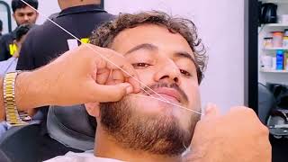 💈 A very advanced🏅 and unique✨ method⚡ of threading💈Hair Beard video [upl. by Ariet522]