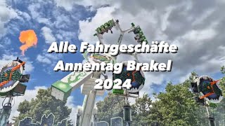 Alle Fahrgeschäfte Annentag Brakel 2024 [upl. by Lajes]