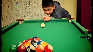 4 Year Old Kid Play Pool Prodigy [upl. by Thorncombe832]