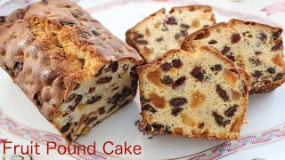 必ずレシピを聞かれる美味しいフルーツパウンドケーキの作り方 How to make Fruit Pound Cake [upl. by Lahpos729]