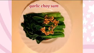 Nicesys Kusina cooking simple and easy garlic choy sum [upl. by Gino]