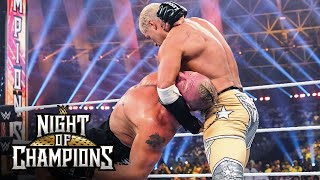 Brock Lesnar stops Cody Rhodes’ third Cross Rhodes in its tracks WWE Night of Champions Highlights [upl. by Leake]