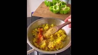 Bharwa Shimla mirch  Easy recipe for beginners شملہ مرچ بنانے کا آسان طریقہ foryou food foodie [upl. by Danais]