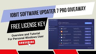 Get IObit Software Updater 7 PRO for Free 6 Month Giveaway [upl. by Esalb770]