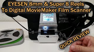 Eyesen 8mm amp Super 8 Reels to Digital MovieMaker Film Scanner Converter M127B Full Review Tutorial [upl. by Hannahc722]