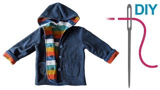 Jacke Kinderjacke Wendejacke Fleecejacke nähen für Anfänger – DIY Beispiel quotXaverquot [upl. by Aisital]