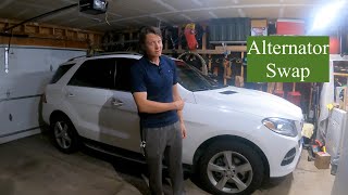 2016 Mercedes GLE 350 4Matic  Alternator Change [upl. by Svirad]