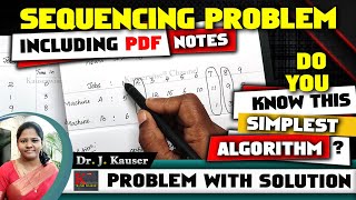 18 Sequencing Problem  N Jobs through 2 Machines  Operations Research  by Kauserwise [upl. by Plath776]