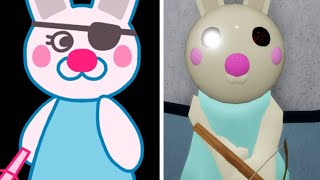 ROBLOX PIGGY NON INFECTED BUNNY ALL animation JUMPSCARES COMPARISON SIDE BY SIDE [upl. by Tem]