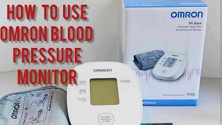 How To Use Omron Upper Arm Automatic Blood Pressure Monitor  With Single Tube Cuff [upl. by Anaerol17]