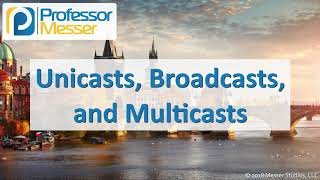 Unicasts Broadcasts and Multicasts  CompTIA Network N10007  13 [upl. by Woodson]