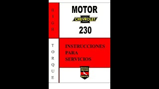 Manual Chevrolet 230 Motor High Torque Pesciarelli [upl. by Dorrej]