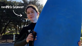 learning to surf at 22  a chaotic surf vlog [upl. by Arhoz]