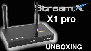 StreamX X1pro streaming IPTV media box unboxing [upl. by Jacinta885]