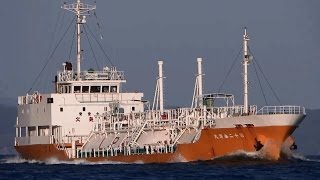 KINYO MARU NO12 第十二金洋丸 LPG tanker LPGタンカー 日本ガスライン 関門海峡 2015FEB [upl. by Ellenej]