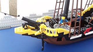 Lego Ship quotLego Piratesquot Stop Motion [upl. by Newob357]