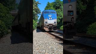 Amtrak Carolinian train P080 approaches Raleigh NC at Pullen Park 7282024 [upl. by Aihtyc]