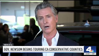 Gov Newsom visits Californias red counties after Democrats loss [upl. by Anthia]