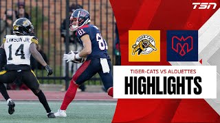 CFL HIGHLIGHTS EasternDivision SemiFinal TigerCats vs Alouettes [upl. by Malik]