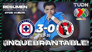 HIGHLIGHTS  Cruz Azul 3 33 0 Tijuana  Liga Mx AP2024  4tos de Final  VUELTA  TUDN [upl. by Garzon]