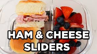 Ham and Cheese Sandwich Sliders  MOMables School Lunch Ideas [upl. by Kellina]