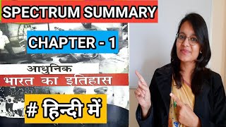 SPECTRUM SUMMARY IN HINDI  SPECTRUM MODERN HISTORY OF INDIA BY RAJIV AHIR [upl. by Goldfinch]