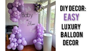 HOW TO MAKE A BALLOON GARLAND TUTORIAL BABY SHOWER IDEAS [upl. by Jorry]