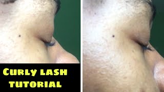 How to straighten naturally curly lashes  strip lash tutorial  Shanda 360 ♥️ [upl. by Airam]