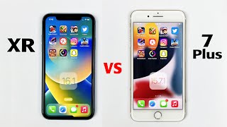 iPhone XR vs iPhone 7 Plus in 2022  SPEED TEST iOS 161 vs iOS 1571⚡️ [upl. by Ayeki254]