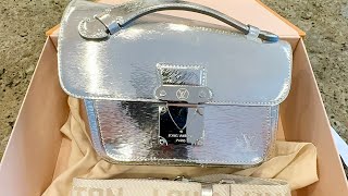 Louis Vuitton silver leather Monceau Distorted bag [upl. by Gnaoh297]