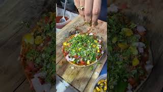 Beautiful Hardworking Lady Preparing Healthy amp Tasty Millet Pizza  Veg Cheese Bhakri Pizza shorts [upl. by Nore]