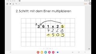 Schriftliche Multiplikation Nr3 mit einem zweistelligen Faktor [upl. by Ezra]