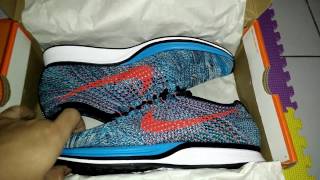 Unboxing Nike Flyknit Racer Glacie Ice indonesia version [upl. by Erna]