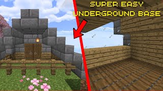 Easy Underground Starter Base  minecraft [upl. by Per668]