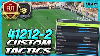 FIFA 22 THE MOST META 412122 STARTER CUSTOM TACTICS amp PLAYER INSTRUCTIONS  FUT 22 [upl. by Yager]