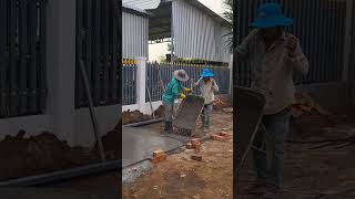 đổ bêtong sân xaydung nhadep construction home betong [upl. by Beuthel11]