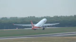 Flughafen Düsseldorf International  Flugzeuge Starten amp Landen [upl. by Lleret]